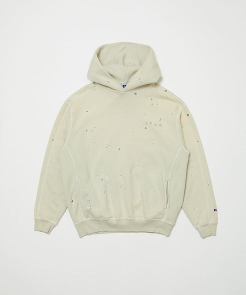 BAL / RUSSELL DISTRESSED ATHLETIC HEAVY COTTON HOODIE