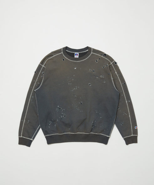 BAL / RUSSELL DISTRESSED ATHLETIC HEAVY COTTON CREW