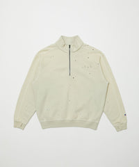 BAL / RUSSELL DISTRESSED ATHLETIC HEAVY COTTON HALF ZIP