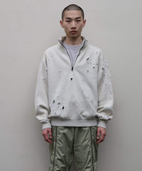 BAL / RUSSELL DISTRESSED ATHLETIC HEAVY COTTON HALF ZIP