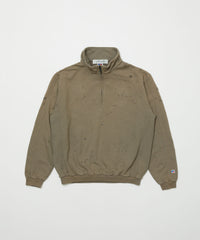 BAL / RUSSELL DISTRESSED ATHLETIC HEAVY COTTON HALF ZIP